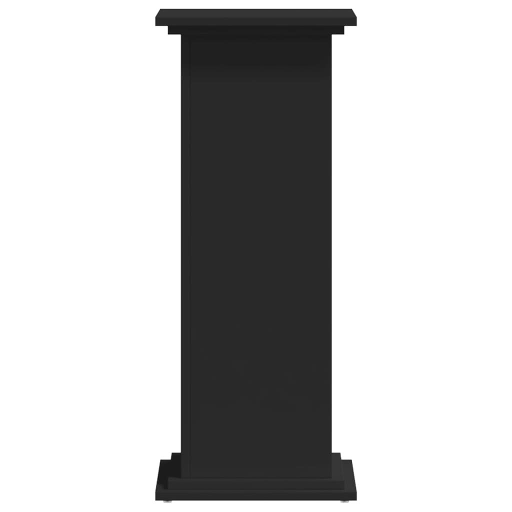 Βάση Γλάστρας Μαύρη 33x33x60 εκ. από Επεξεργασμένο Ξύλο - Pakobazaar