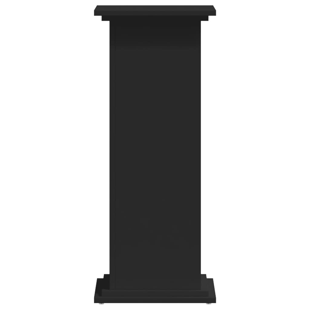 Βάση Γλάστρας Μαύρη 33x33x60 εκ. από Επεξεργασμένο Ξύλο - Pakobazaar