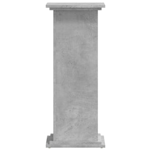 Βάσεις Φυτών Γκρι Σκυρ. 33x33x80 εκ. Επεξεργασμένο Ξύλο