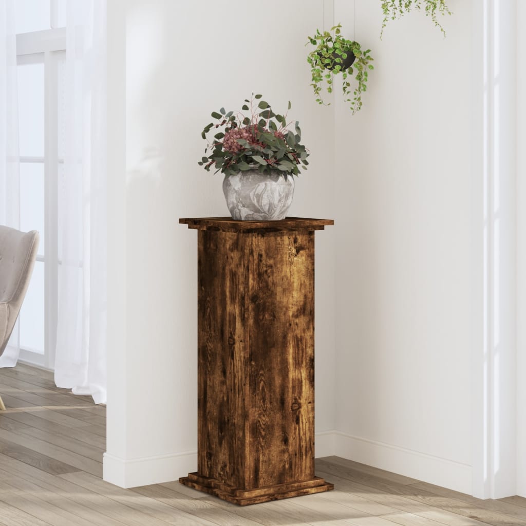 Βάσεις Φυτών Καπνιστή Δρυς 33x33x80 εκ Επεξεργασμένο Ξύλο - Pakobazaar
