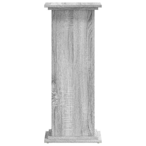 Βάσεις Φυτών Γκρι Sonoma 33x33x80 εκ. Επεξεργασμένο Ξύλο