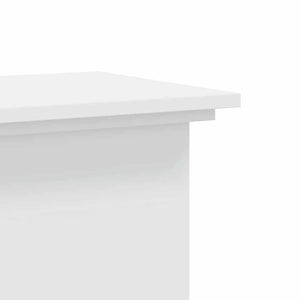 Βάση Γλάστρας Λευκό 33x33x100 εκ. από Επεξεργασμένο Ξύλο