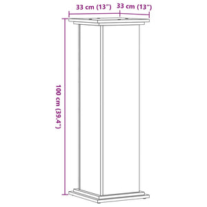 Βάσεις Φυτών Sonoma Δρυς 33x33x100εκ. Επεξεργασμένο Ξύλο