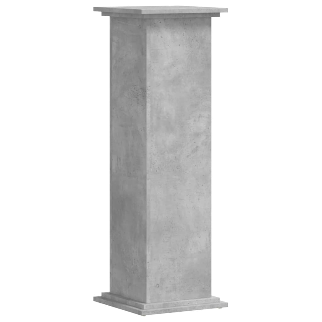 Βάσεις Φυτών Γκρι Σκυρ. 33x33x100 εκ. Επεξεργασμένο Ξύλο - Pakobazaar