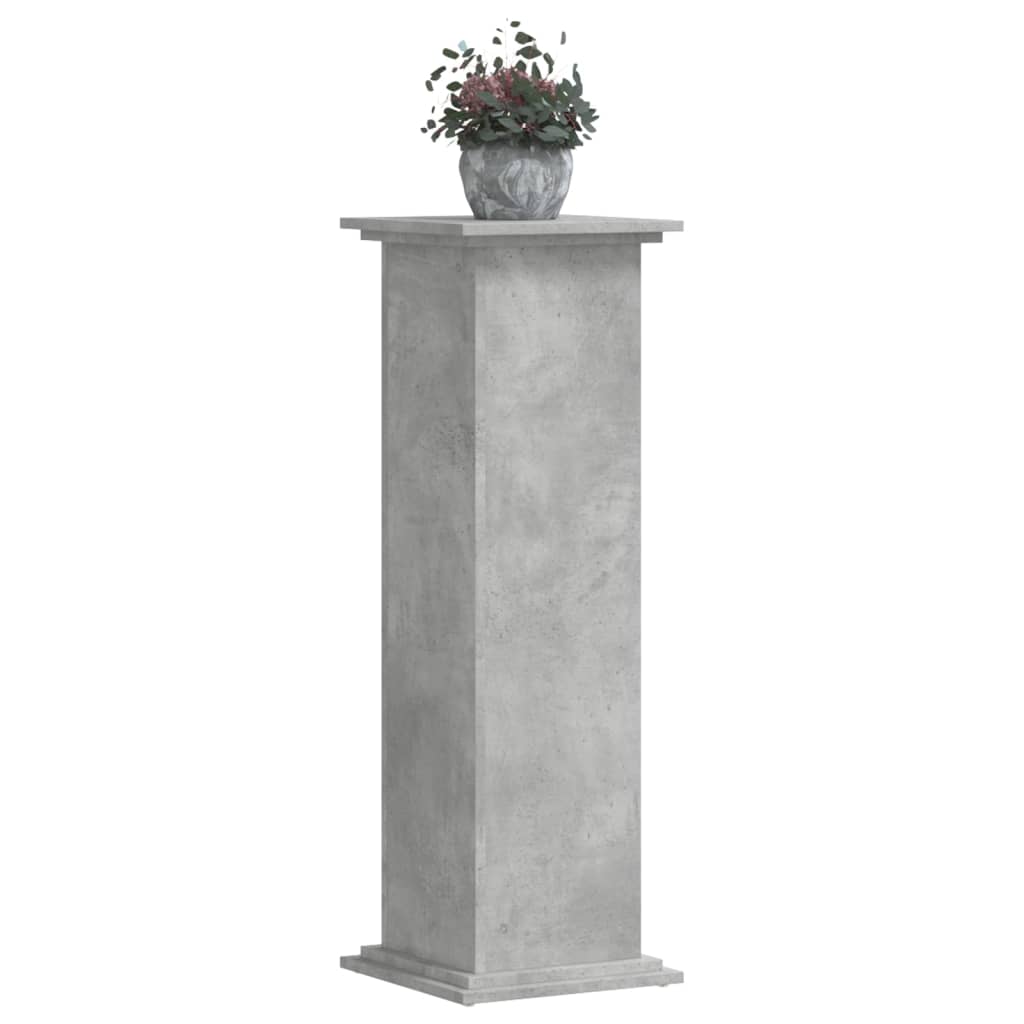 Βάσεις Φυτών Γκρι Σκυρ. 33x33x100 εκ. Επεξεργασμένο Ξύλο - Pakobazaar