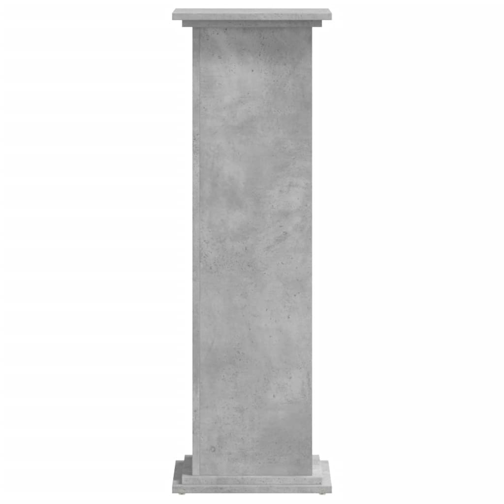 Βάσεις Φυτών Γκρι Σκυρ. 33x33x100 εκ. Επεξεργασμένο Ξύλο - Pakobazaar