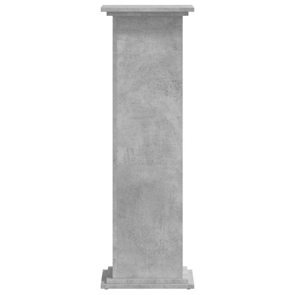 Βάσεις Φυτών Γκρι Σκυρ. 33x33x100 εκ. Επεξεργασμένο Ξύλο - Pakobazaar