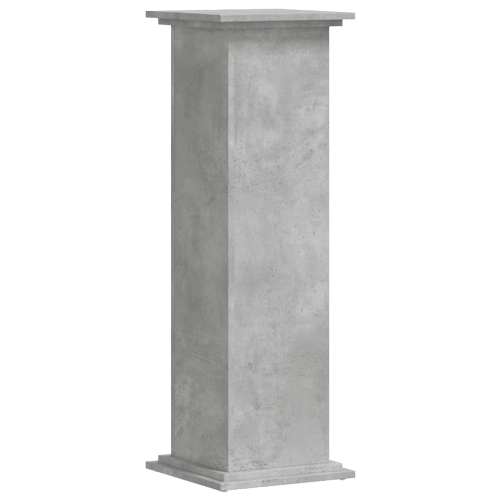 Βάσεις Φυτών Γκρι Σκυρ. 33x33x100 εκ. Επεξεργασμένο Ξύλο - Pakobazaar