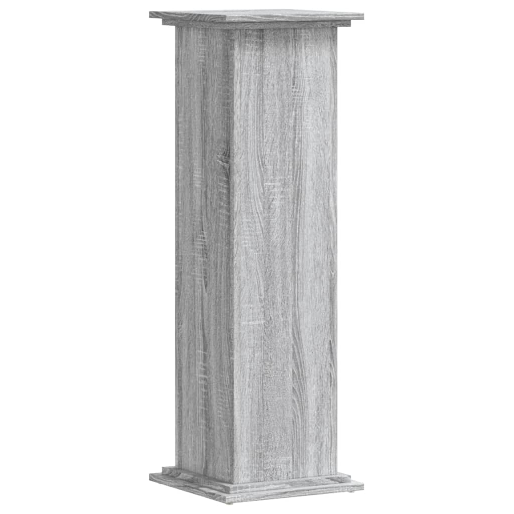 Βάσεις Φυτών Γκρι Sonoma 33x33x100εκ. Επεξεργασμένο Ξύλο