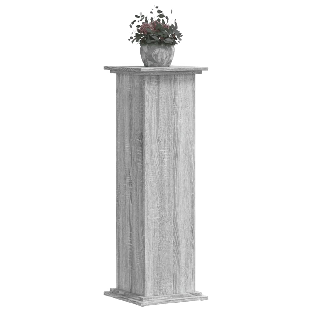 Βάσεις Φυτών Γκρι Sonoma 33x33x100εκ. Επεξεργασμένο Ξύλο