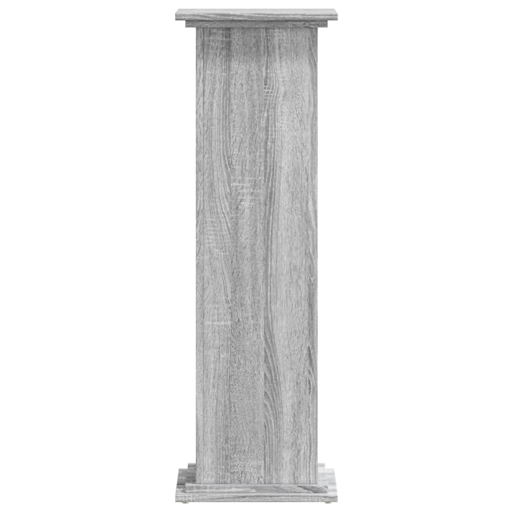 Βάσεις Φυτών Γκρι Sonoma 33x33x100εκ. Επεξεργασμένο Ξύλο