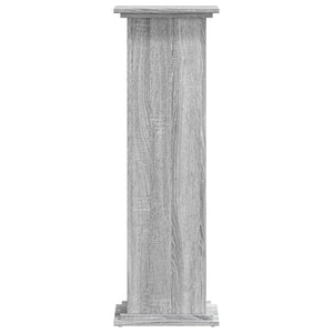 Βάσεις Φυτών Γκρι Sonoma 33x33x100εκ. Επεξεργασμένο Ξύλο
