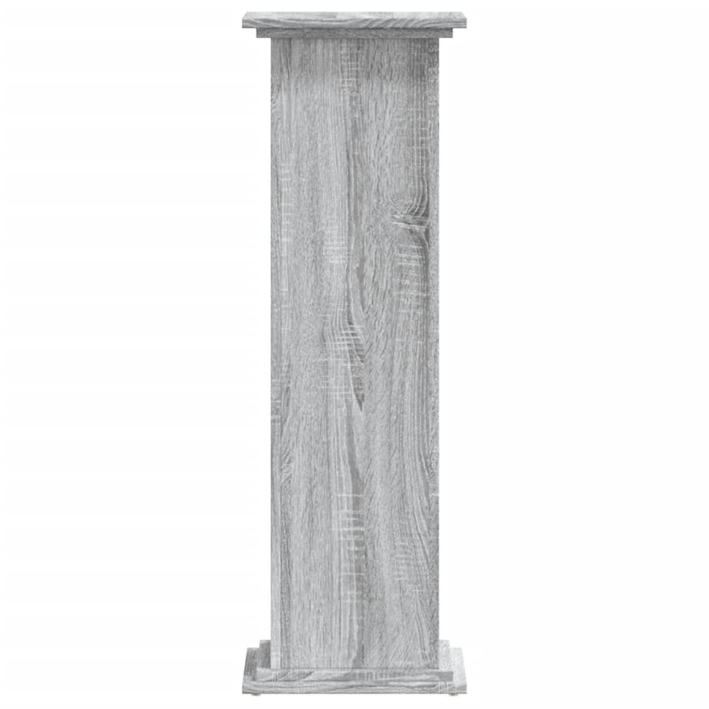 Βάσεις Φυτών Γκρι Sonoma 33x33x100εκ. Επεξεργασμένο Ξύλο