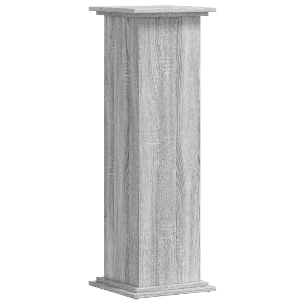 Βάσεις Φυτών Γκρι Sonoma 33x33x100εκ. Επεξεργασμένο Ξύλο