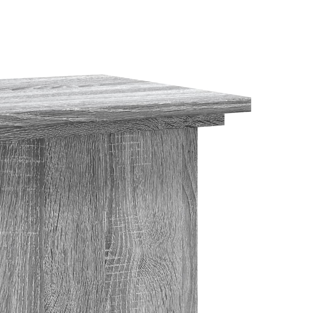 Βάσεις Φυτών Γκρι Sonoma 33x33x100εκ. Επεξεργασμένο Ξύλο
