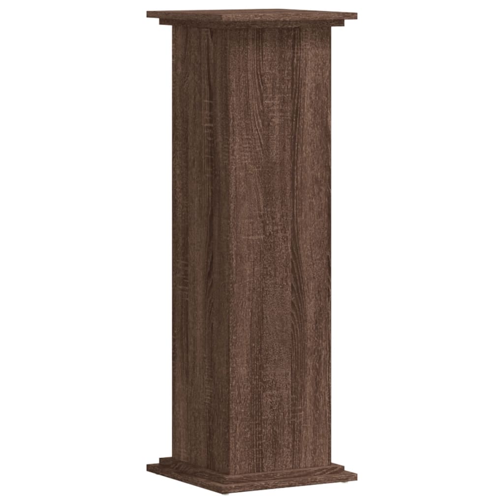 Βάσεις Φυτών Καφέ Δρυς 33x33x100 εκ. Επεξεργασμένο Ξύλο - Pakobazaar