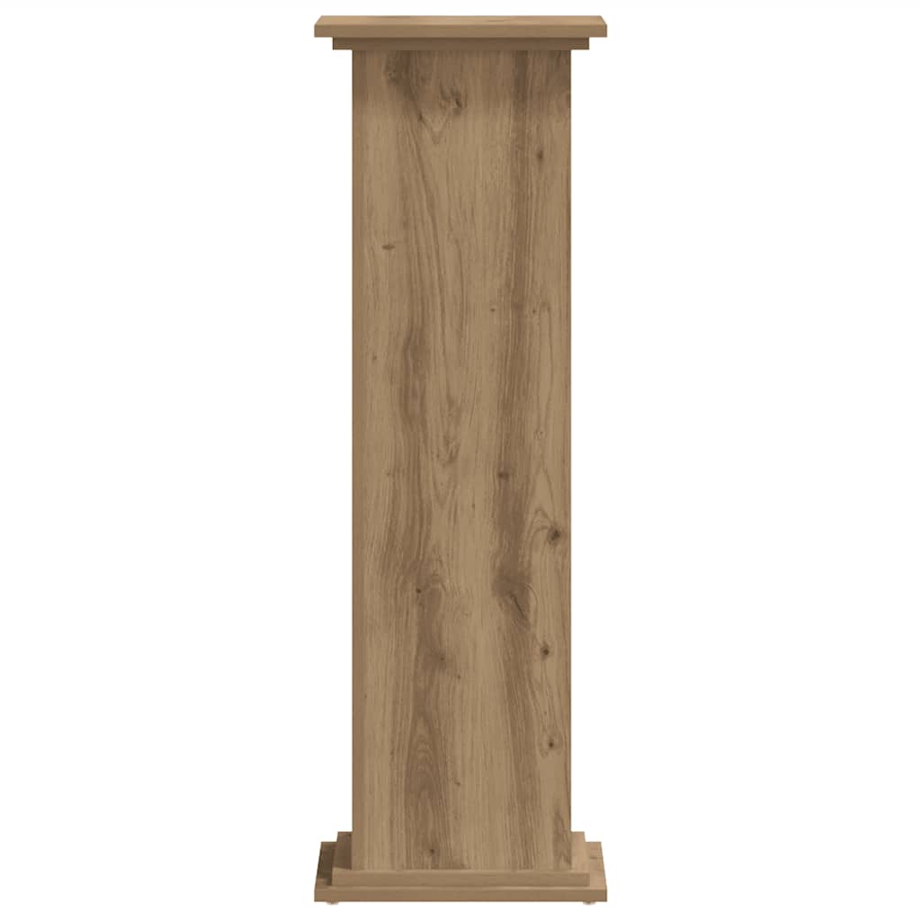 Βάσεις Φυτών Αρτισιανή Δρυς 33x33x100 εκ. Επεξ. Ξύλο - Pakobazaar