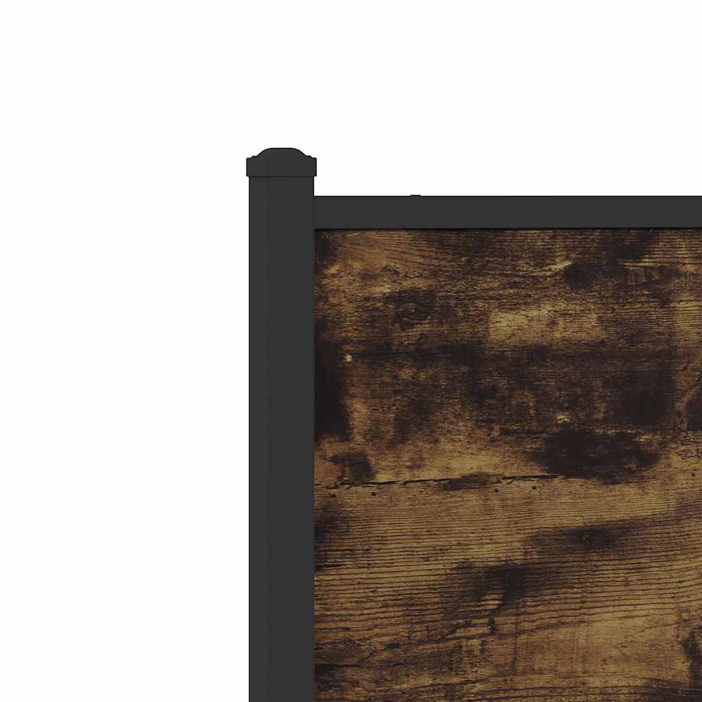 Σκελετός Κρεβ. Χωρίς Στρώμα Καπνιστή Δρυς 80x200 εκ. Μεταλλικό