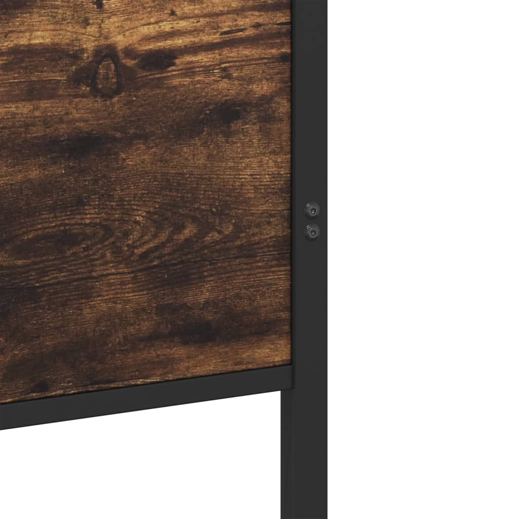 Σκελετός Κρεβ. Χωρίς Στρώμα Καπνιστή Δρυς 90x200 εκ. Μεταλλικό