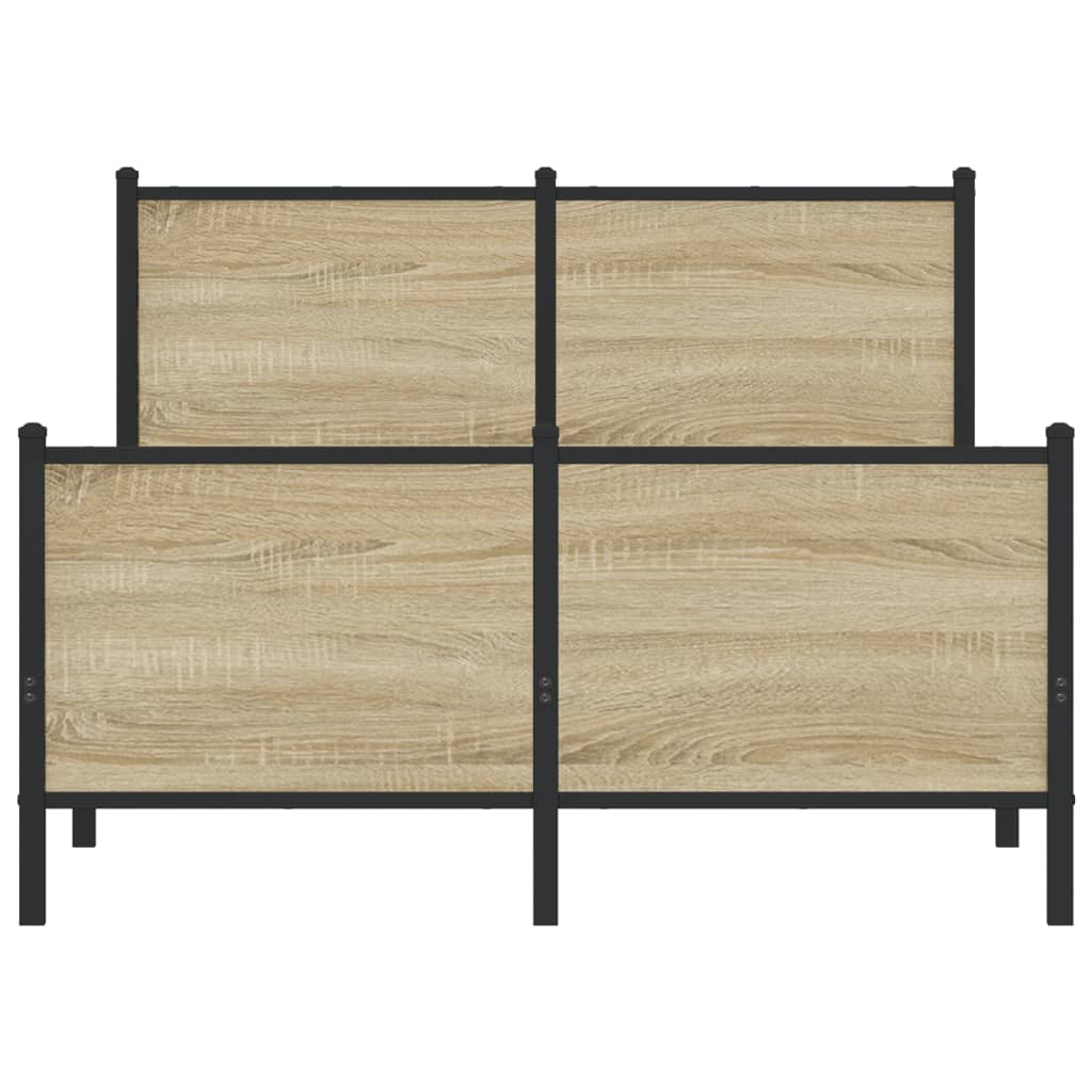 Σκελετός Κρεβ. Χωρίς Στρώμα Sonoma Δρυς 120x200 εκ. Μεταλλικό