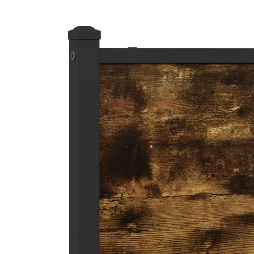 Σκελετός Κρεβ. Χωρίς Στρώμα Καπνιστή Δρυς 150x200 εκ. Μεταλλικό