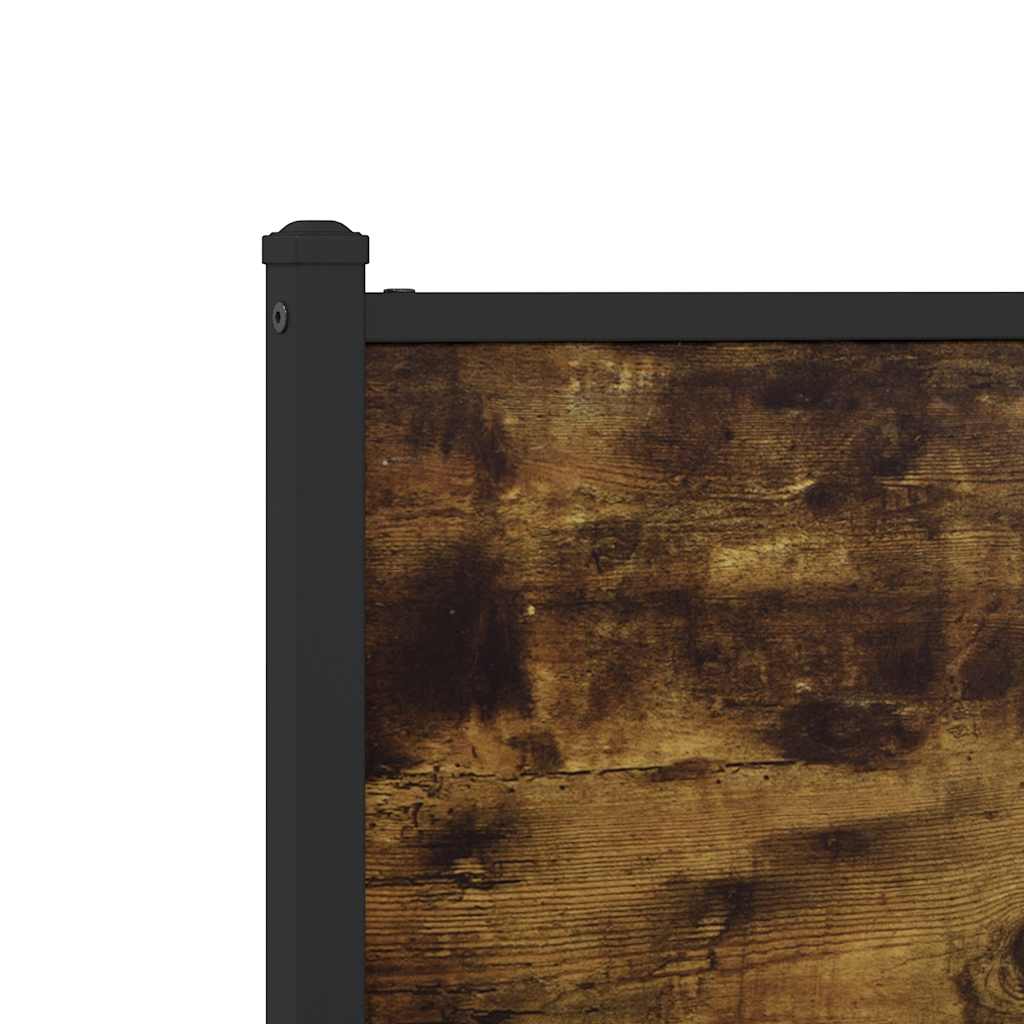 Σκελετός Κρεβ. Χωρίς Στρώμα Καπνιστή Δρυς 107x203 εκ. Μεταλλικό