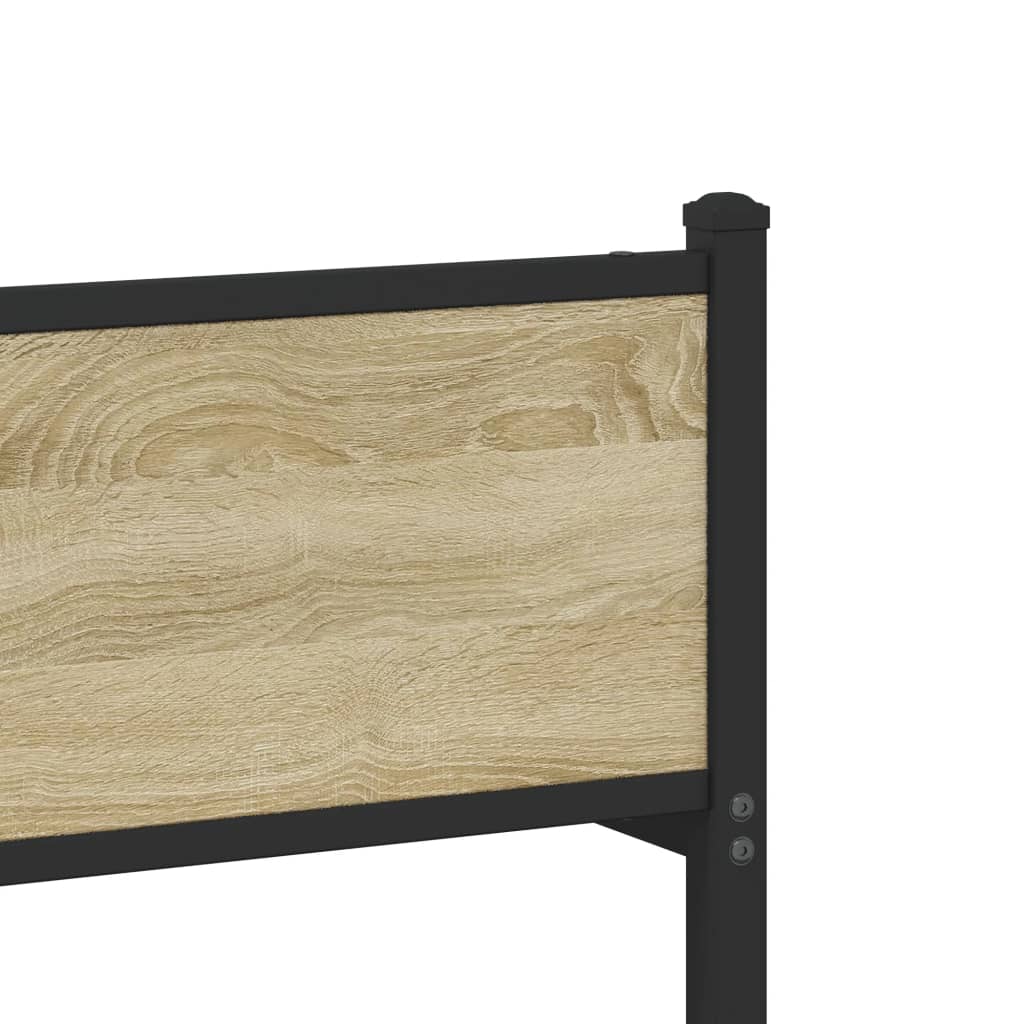 Σκελετός Κρεβ. Χωρίς Στρώμα Sonoma Δρυς 90x190 εκ. Μεταλλικό