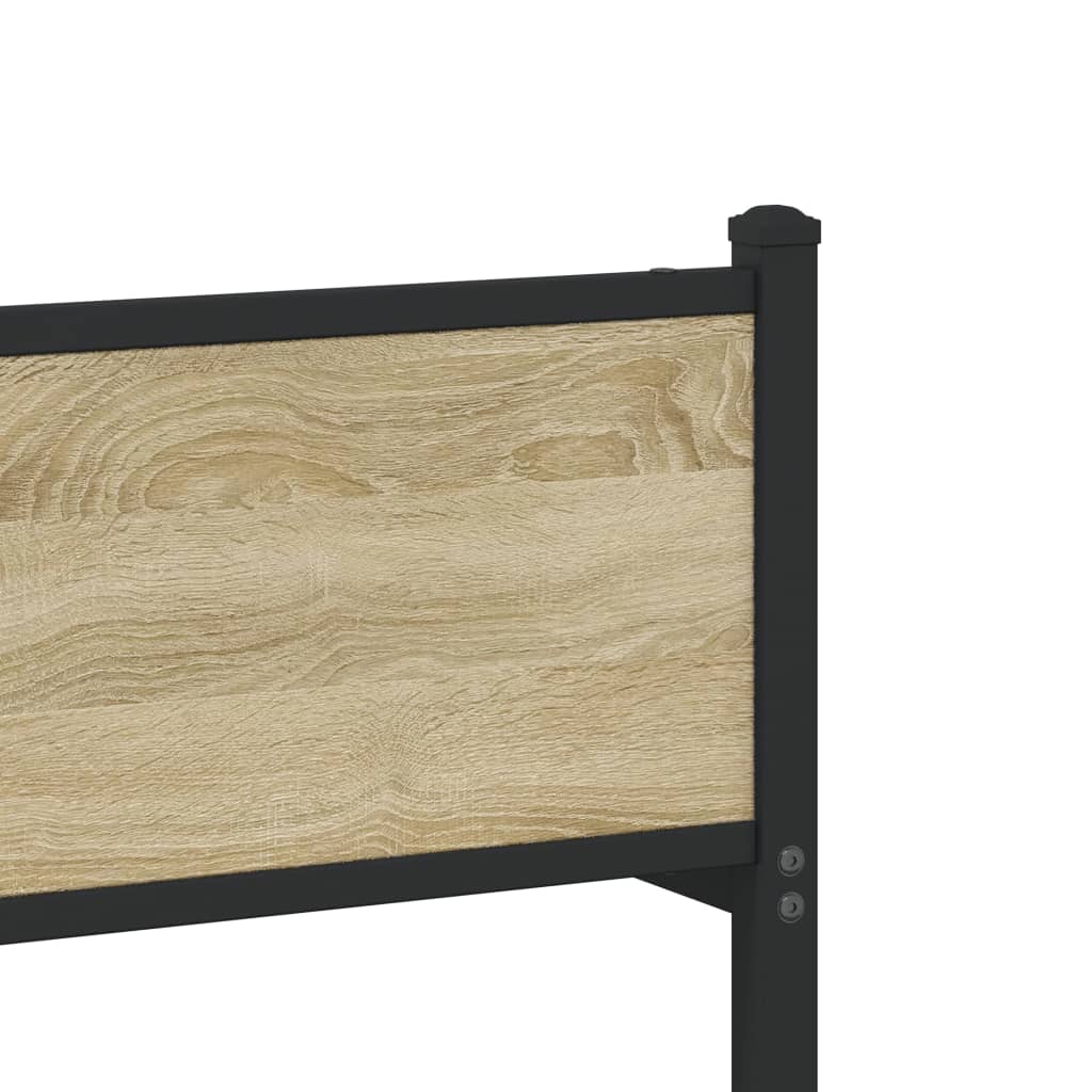 Σκελετός Κρεβ. Χωρίς Στρώμα Sonoma Δρυς 100x200 εκ. Μεταλλικό