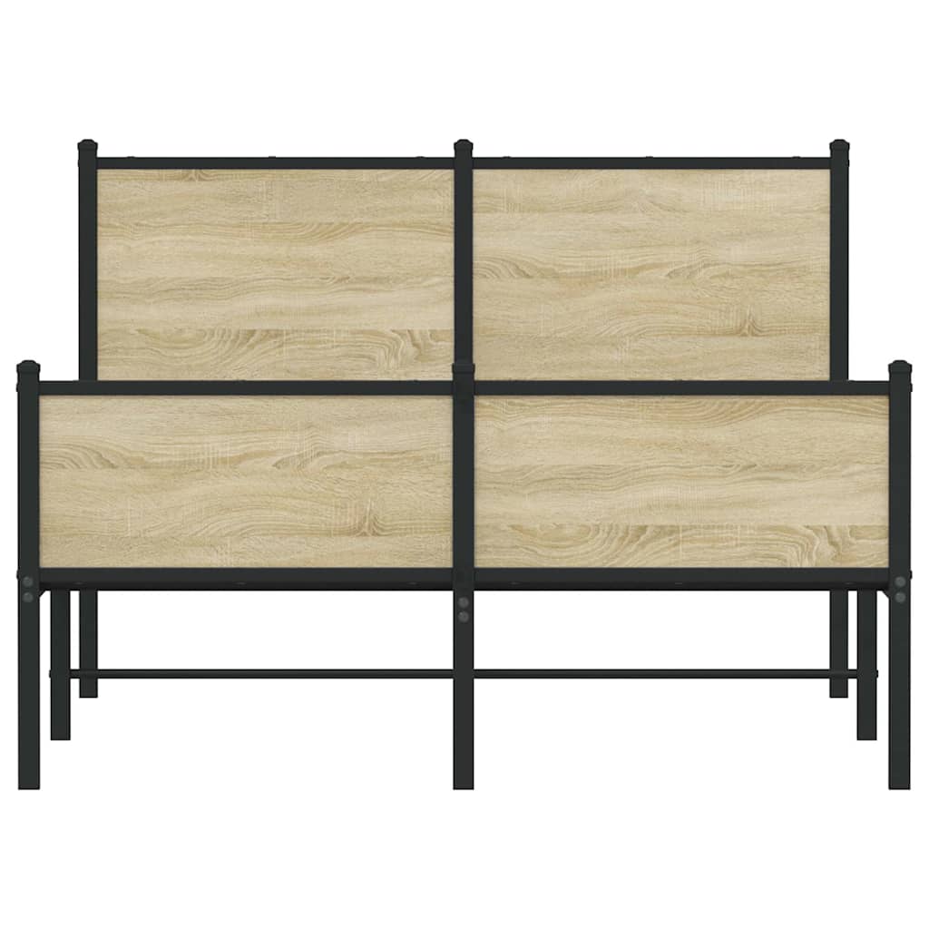 Σκελετός Κρεβ. Χωρίς Στρώμα Sonoma Δρυς 120x200 εκ. Μεταλλικό