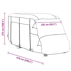 Καλύμματα αυτοκινούμενων γκρι 610x235x275 cm μη υφασμένο ύφασμα - Pakobazaar