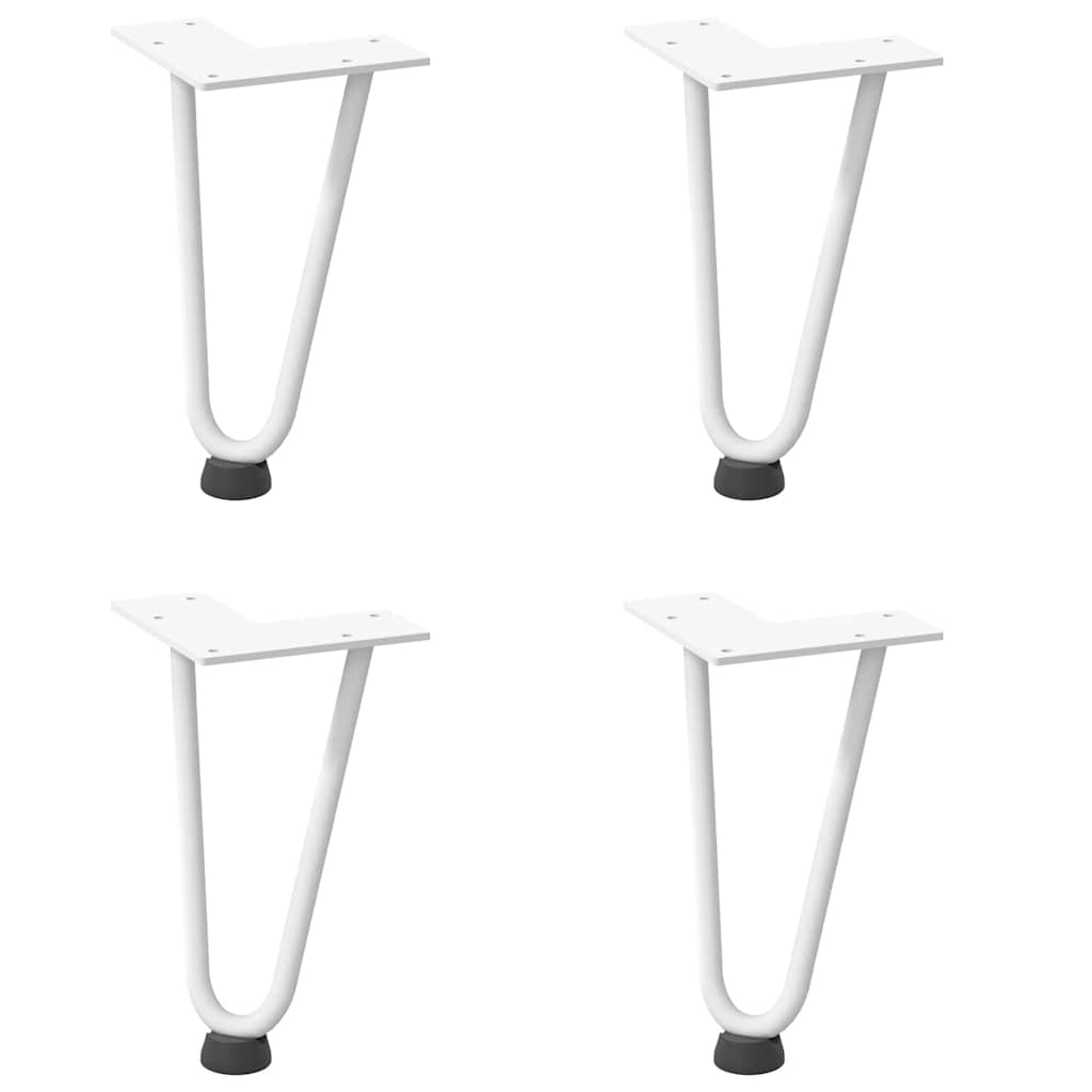 Πόδια Φουρκέτας για Τραπεζάκι Σαλονιού 4 τεμ. Λευκά 20 εκ. από Μασίφ Ατσάλι