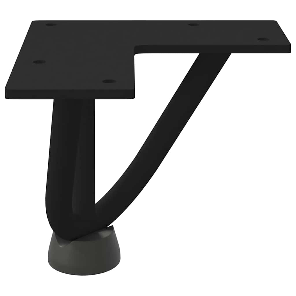 Πόδια Φουρκέτας για Τραπεζάκι Σαλονιού 4 τεμ. Μαύρο από Μασίφ Ατσάλι 10 εκ.