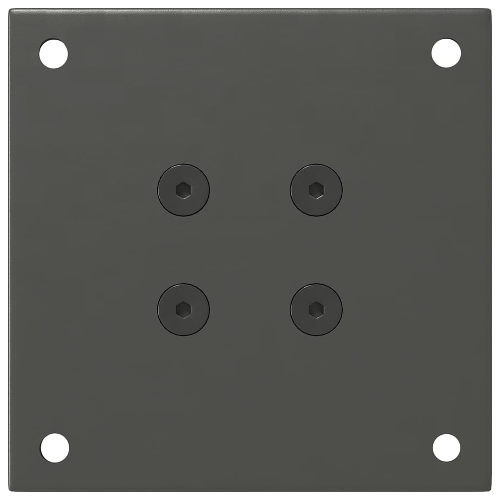 Πόδια Τραπεζιού Σαλονιού 4 τεμ. Ανθρακί 42-44 εκ. Ατσάλι - Pakobazaar