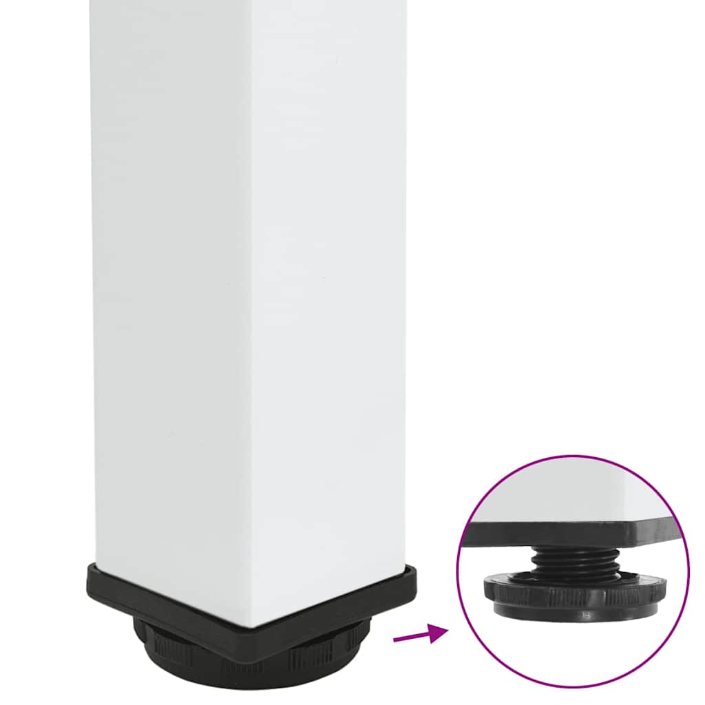 Πόδια Κονσόλας 4 τεμ. Λευκά 72-74 εκ. Ατσάλινο - Pakobazaar