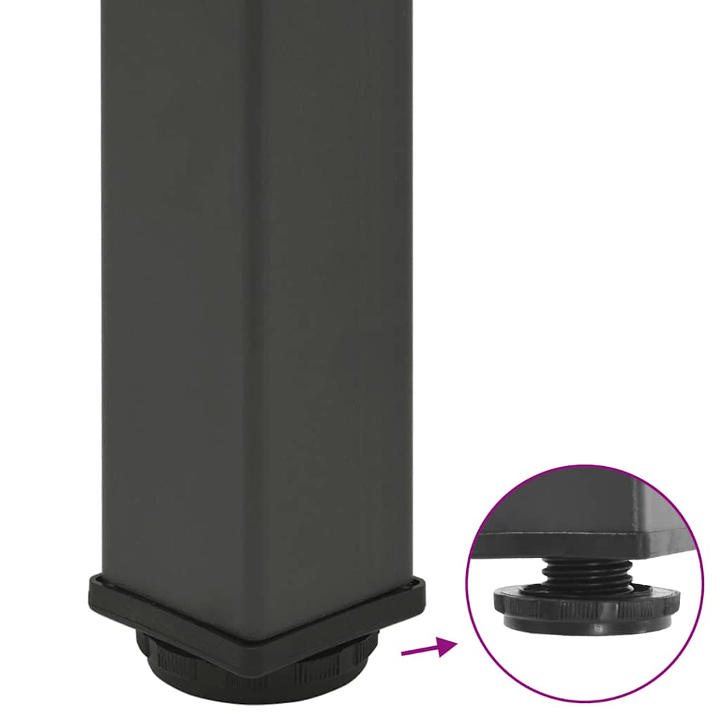 Πόδια Τραπεζιού Σαλονιού 4 τεμ. Ανθρακί 30-32 εκ. Ατσάλι