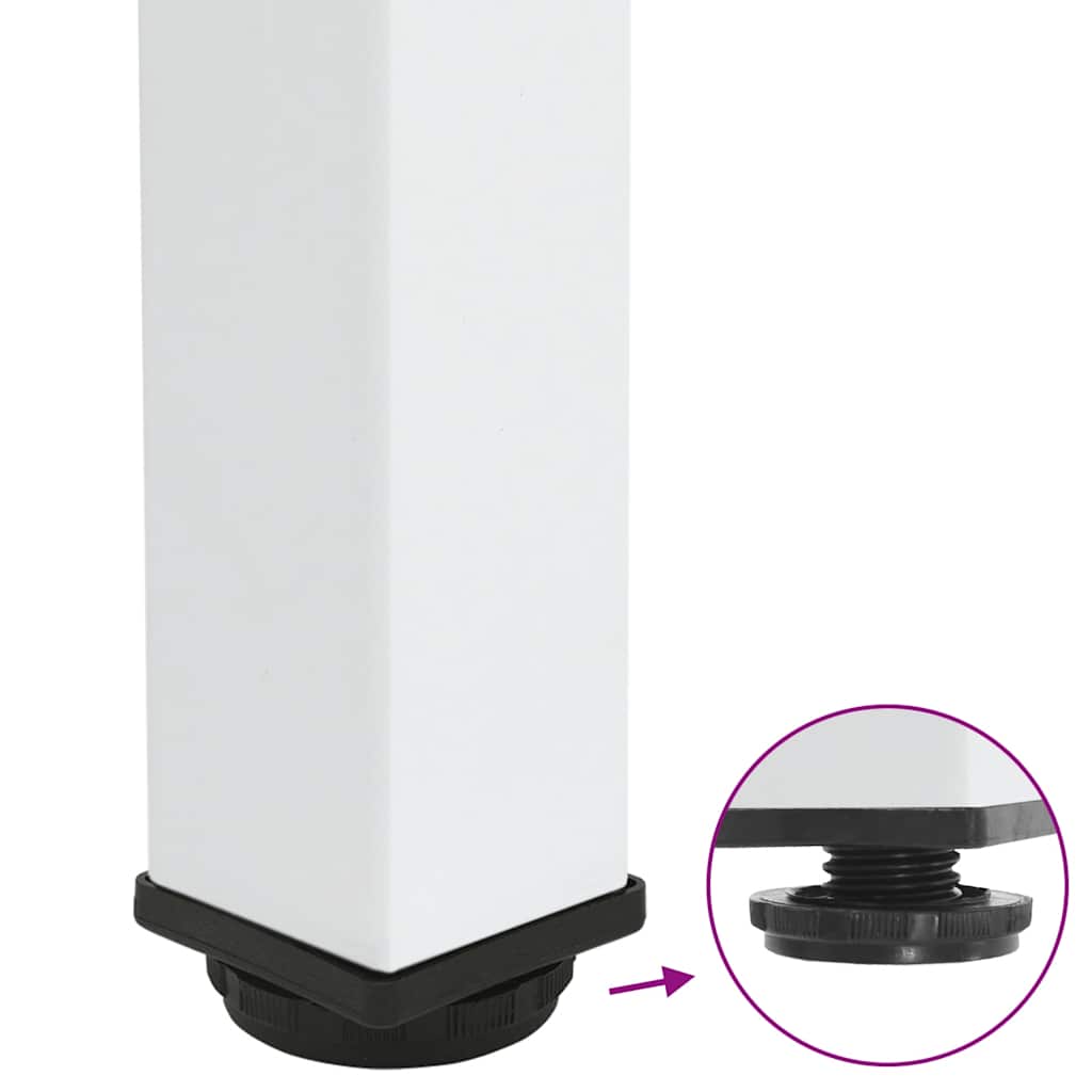 Πόδια Κονσόλας 4 τεμ. Λευκά 72-74 εκ. Ατσάλινο