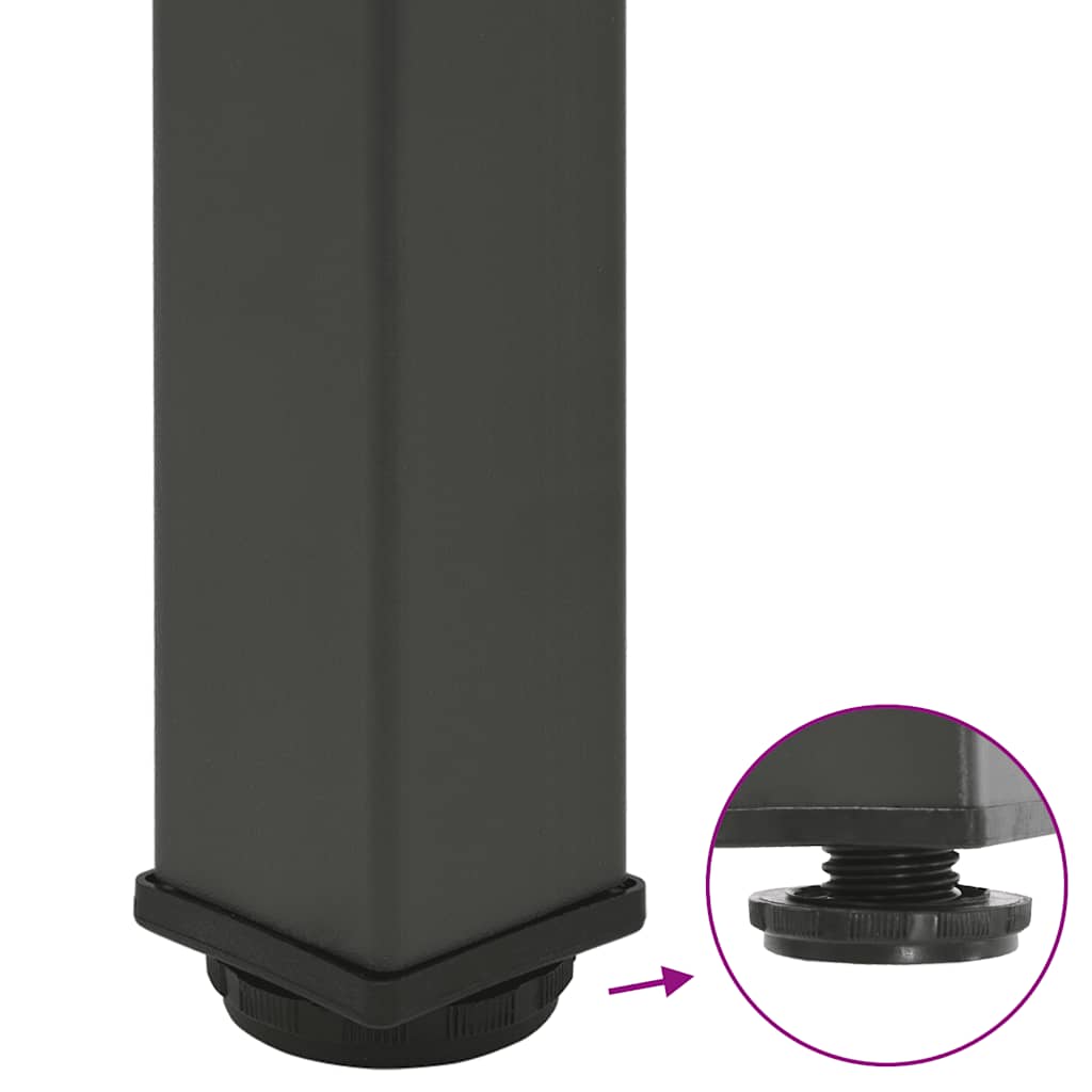 Πόδια Τραπεζιού Μπαρ 4 τεμ. Ανθρακί 90-92 εκ. Ατσάλι - Pakobazaar