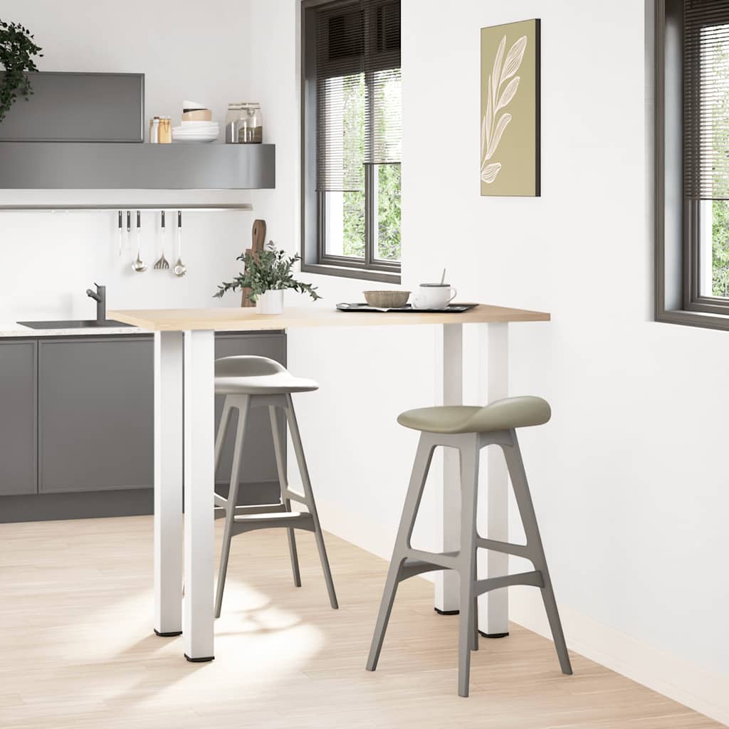 Πόδια Τραπεζιού Μπαρ 4 τεμ. Λευκά 110-112 εκ. Ατσάλινο