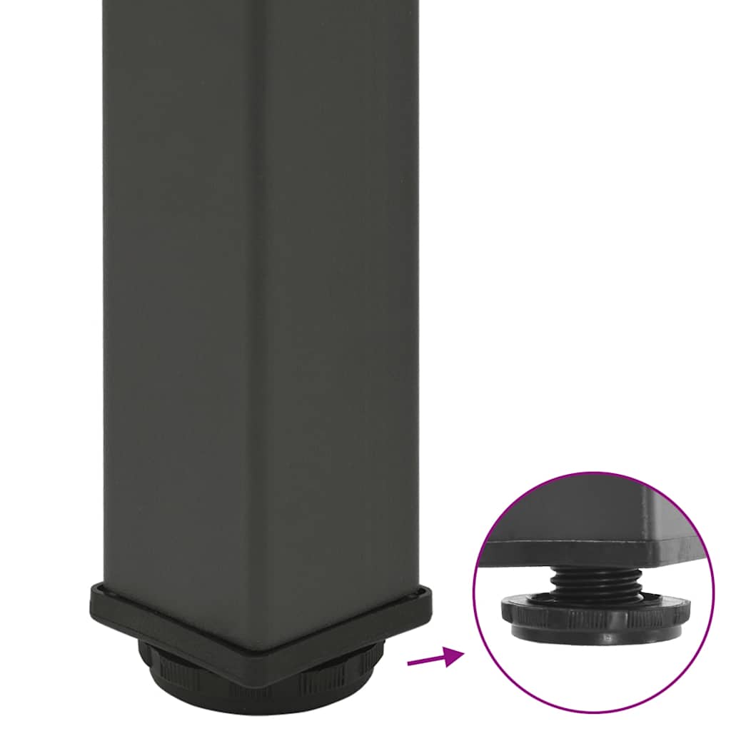 Πόδια Τραπεζιού Μπαρ 4 τεμ. Ανθρακί 110-112 εκ. Ατσάλι