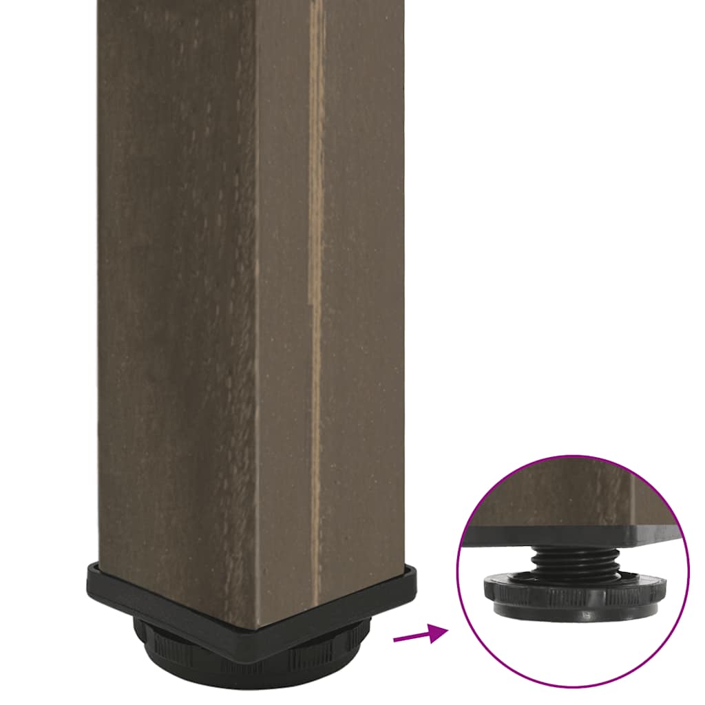 Πόδια Τραπεζιού Μπαρ 4 τεμ. Φυσικό Ατσάλι 110-112 εκ. Ατσάλι