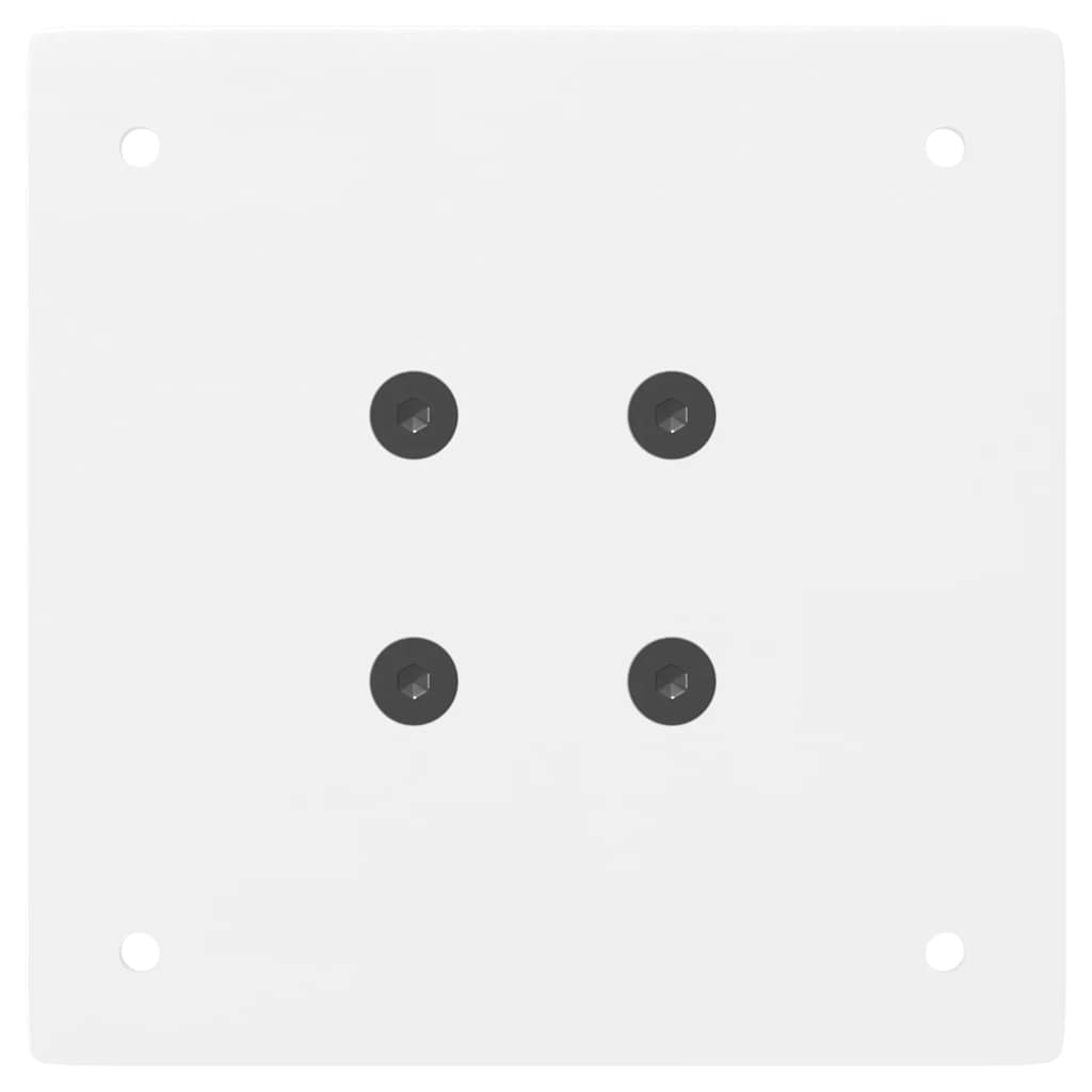 Πόδια Τραπεζιού Σαλονιού 4 τεμ. Λευκά 42 εκ. Ατσάλινο - Pakobazaar