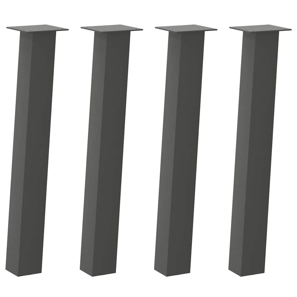 Πόδια Κονσόλας 4 τεμ. Ανθρακί 72 εκ. Ατσάλι - Pakobazaar