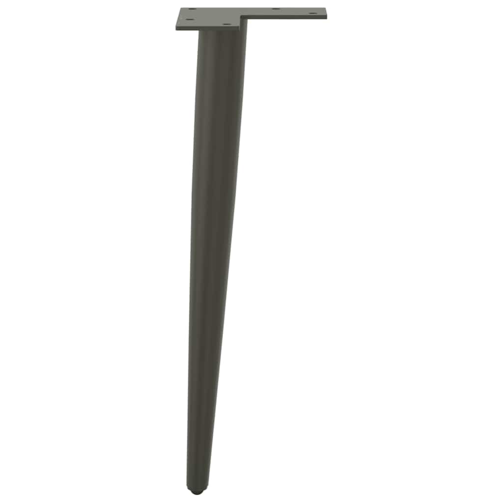 Πόδια Τραπεζιού Σαλονιού Κωνικού Σχήματος 4 τεμ. Ανθρακί 30-31 εκ. Ατσάλι