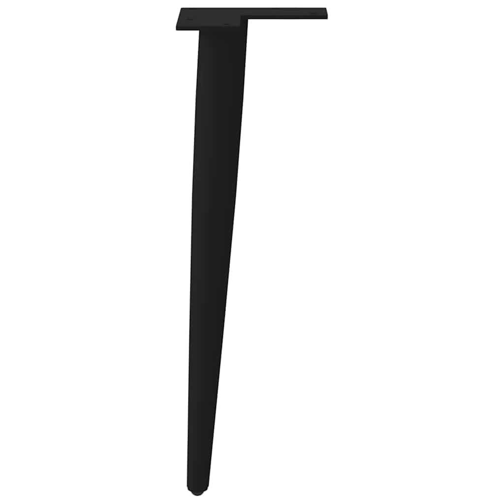 Πόδια Τραπεζιού Σαλονιού Κωνικού Σχήματος 4 τεμ. Μαύρο Ατσάλι 42-43 εκ.