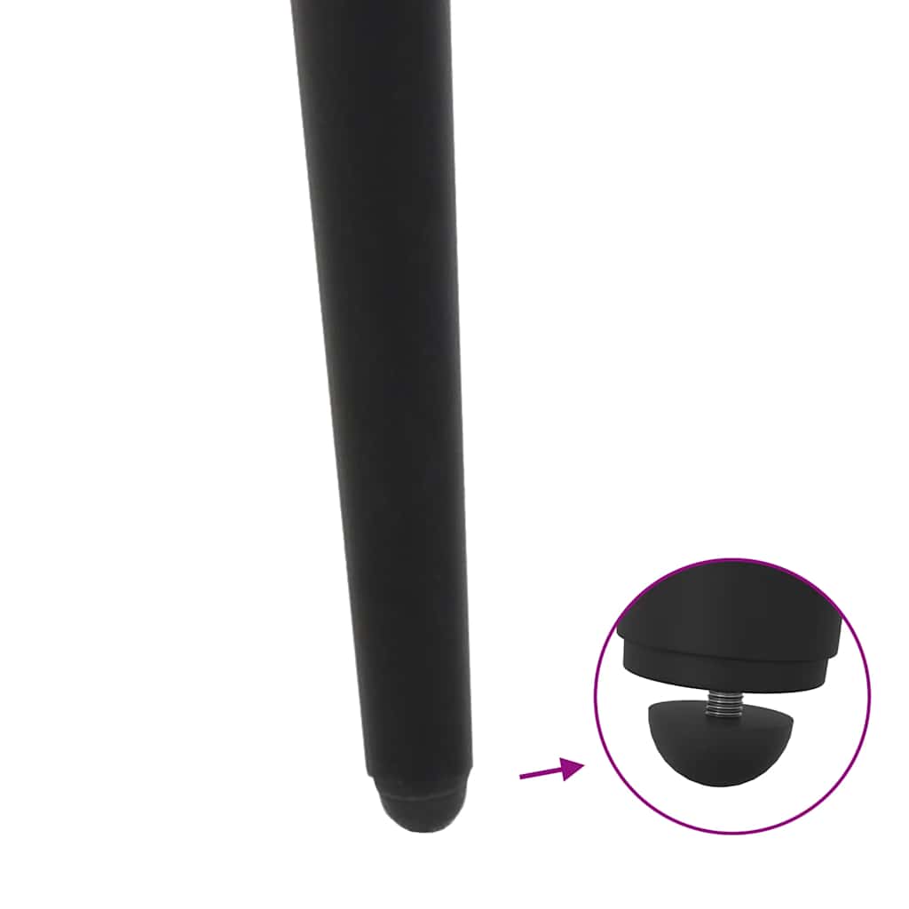 Πόδια Τραπεζιού Σαλονιού Κωνικού Σχήματος 4 τεμ. Μαύρο Ατσάλι 42-43 εκ.