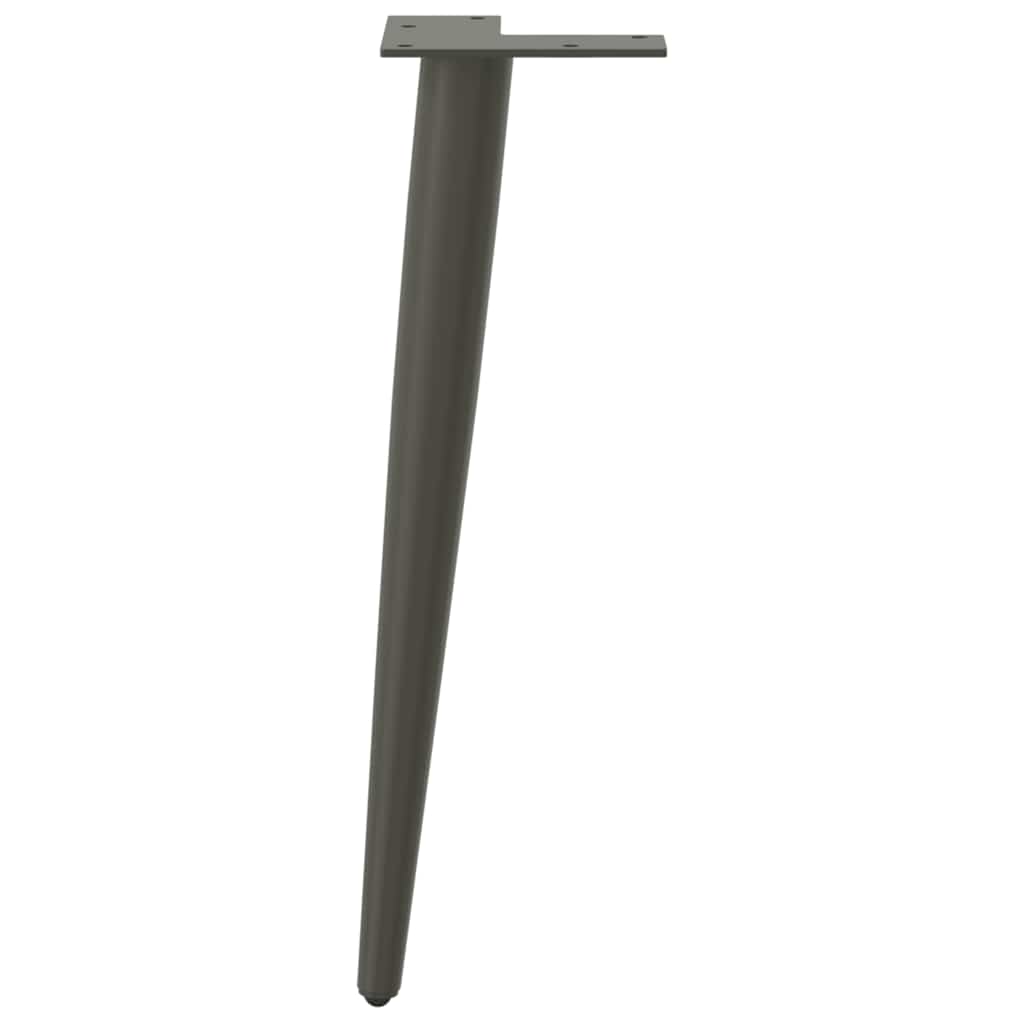 Πόδια Τραπεζιού Σαλονιού Κωνικού Σχήματος 4 τεμ. Ανθρακί 42-43 εκ. Ατσάλι