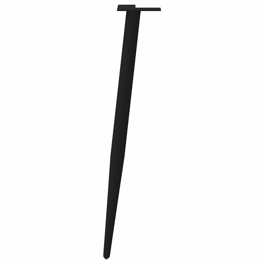 Πόδια Κονσόλας Κωνικού Σχήματος 4 τεμ. Μαύρο Ατσάλι 72-73 εκ. - Pakobazaar