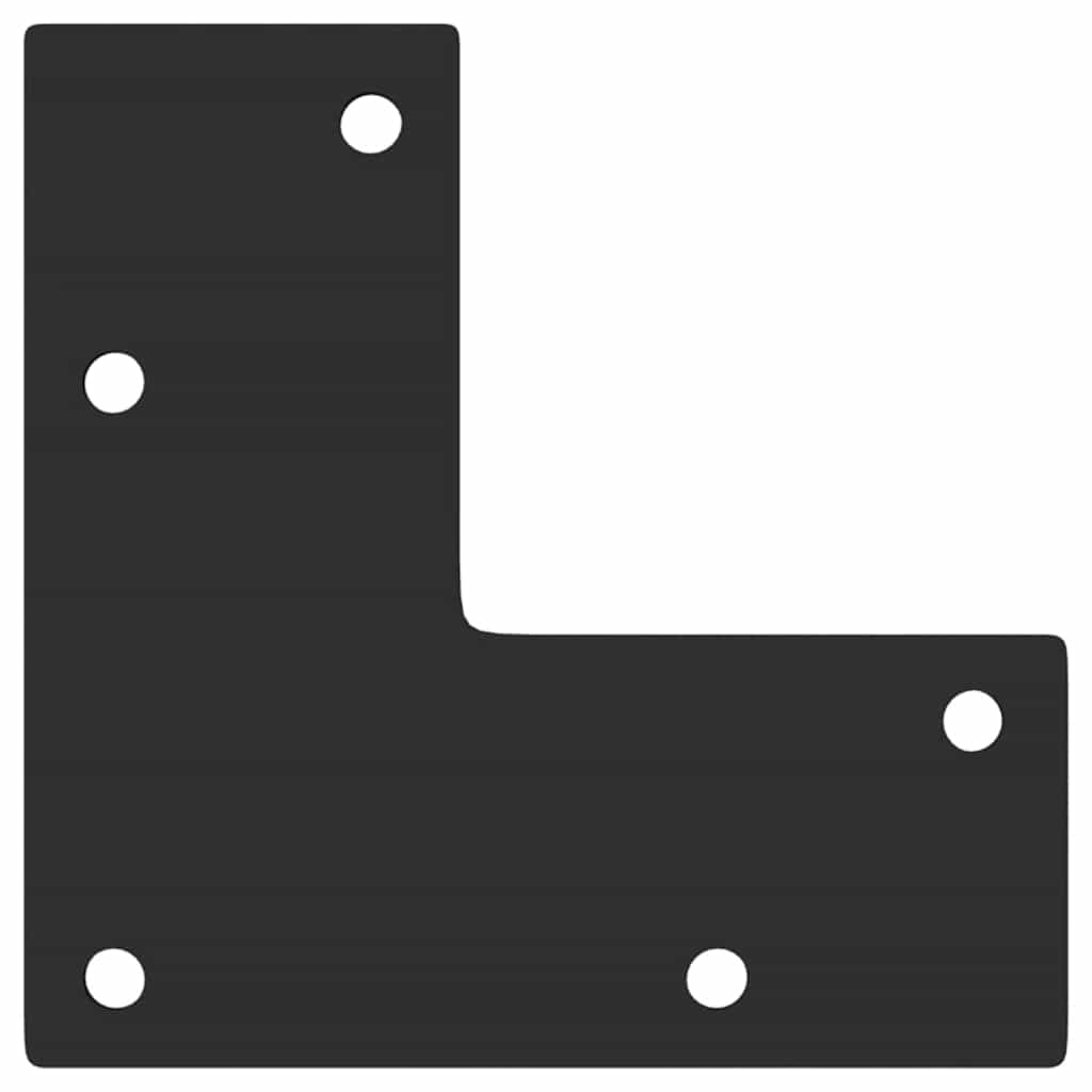 Πόδια Κονσόλας Κωνικού Σχήματος 4 τεμ. Μαύρο Ατσάλι 72-73 εκ. - Pakobazaar