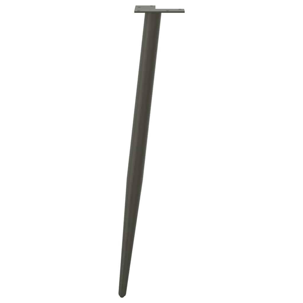 Πόδια Κονσόλας Κωνικού Σχήματος 4 τεμ. Ανθρακί 72-73 εκ. Ατσάλι