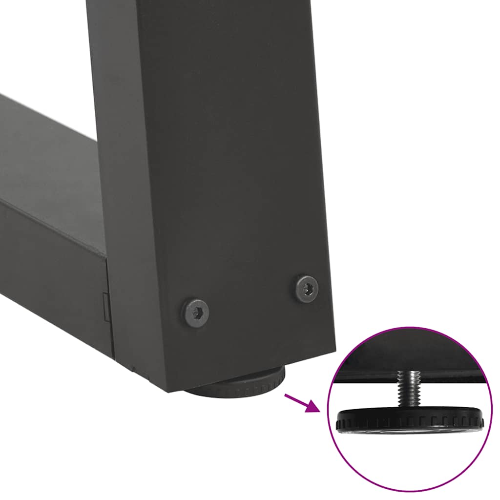 Πόδια Τραπεζιού Σαλονιού Σχήματος V 2 τεμ. Ανθρακί 30x(30-31,3) εκ. Ατσάλι